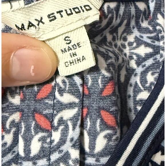 MAX STUDIO Women’s Casual Fit & Flare Midi Sleeveless Dress Size Small - Picture 6 of 8